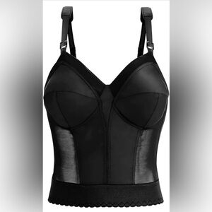Black Longline Bustier Top